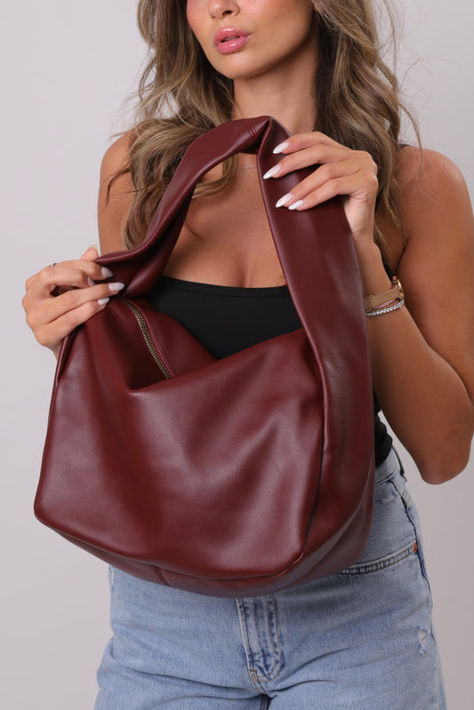 Vivianne Slouchy Bag - Burgundy