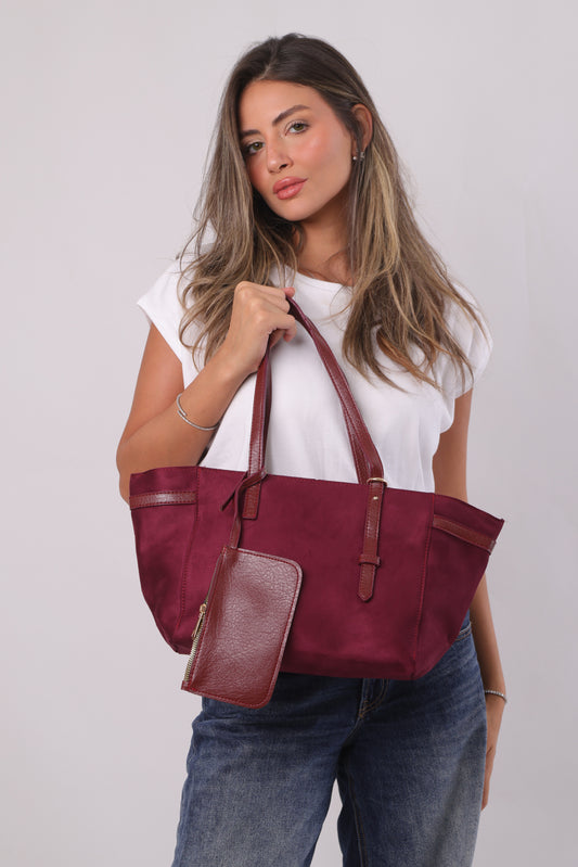 Odilia Bag - Suede Beetroot