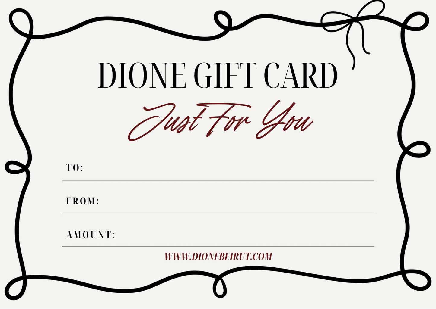 Dione Gift Card