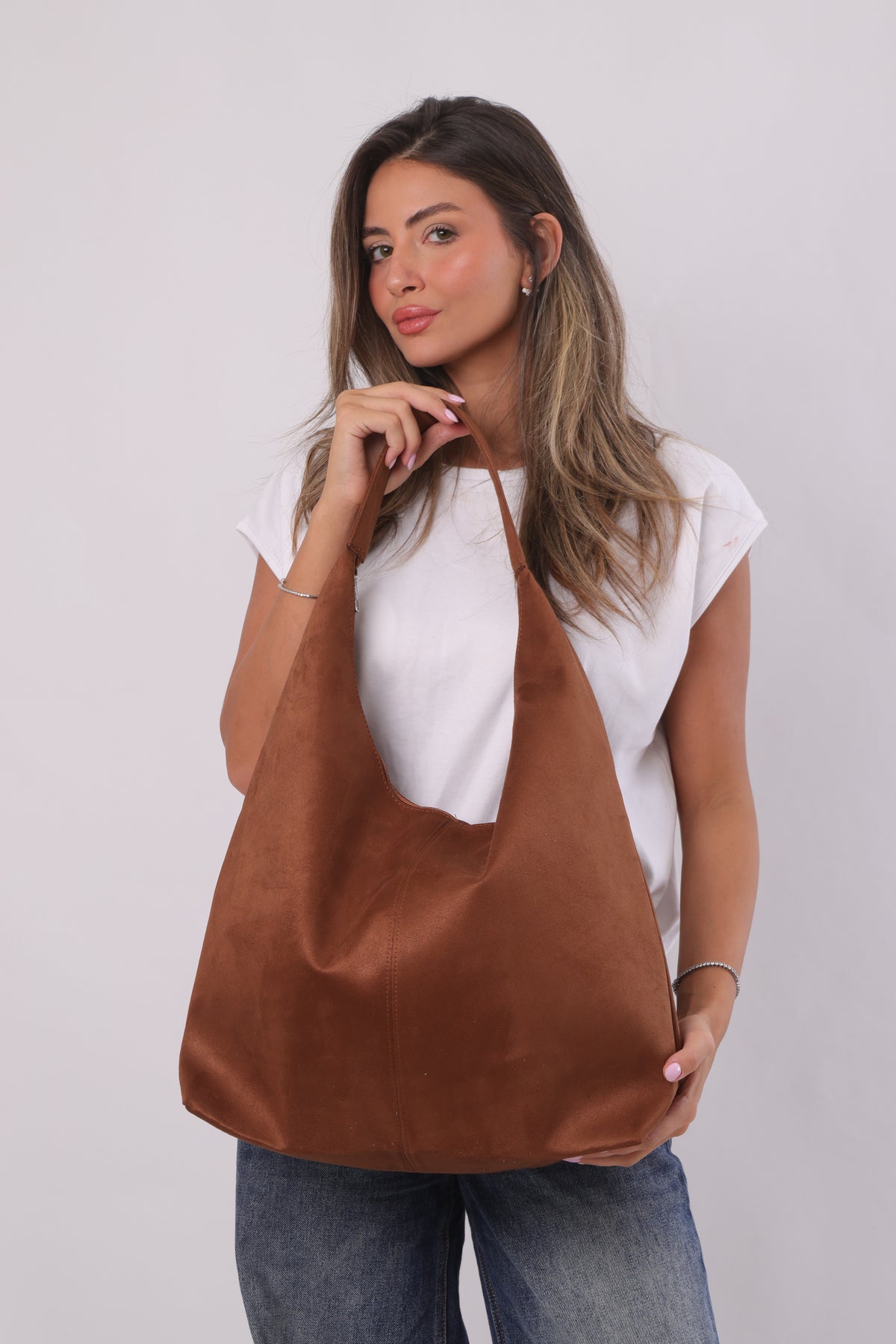 Luna Bag - Suede Havane