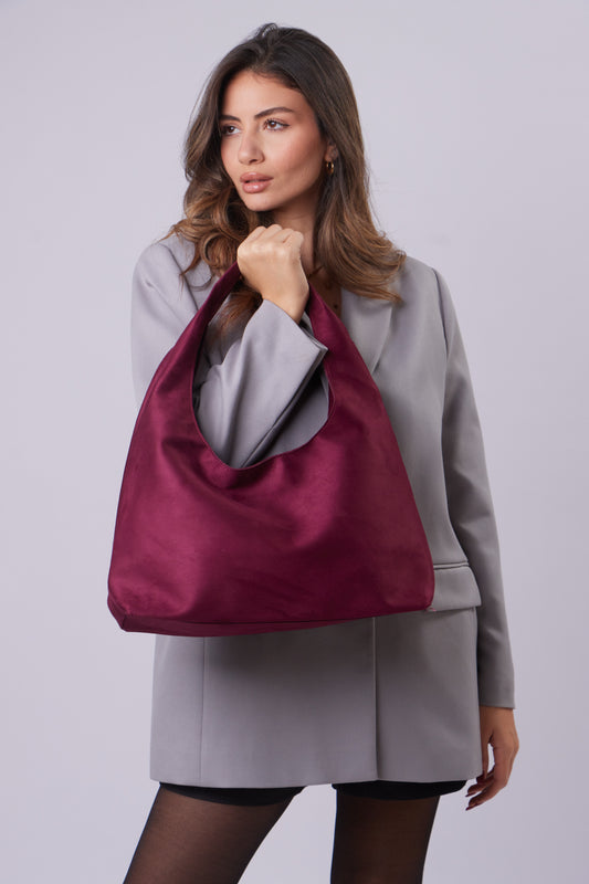 Elizabeth Bag - Suede Burgundy