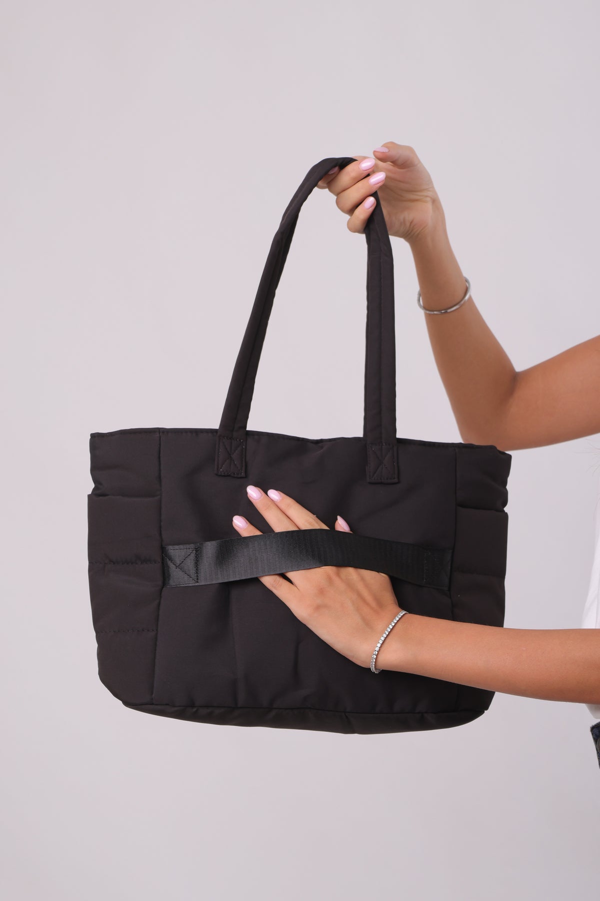 Poppy Puffer Bag - Black
