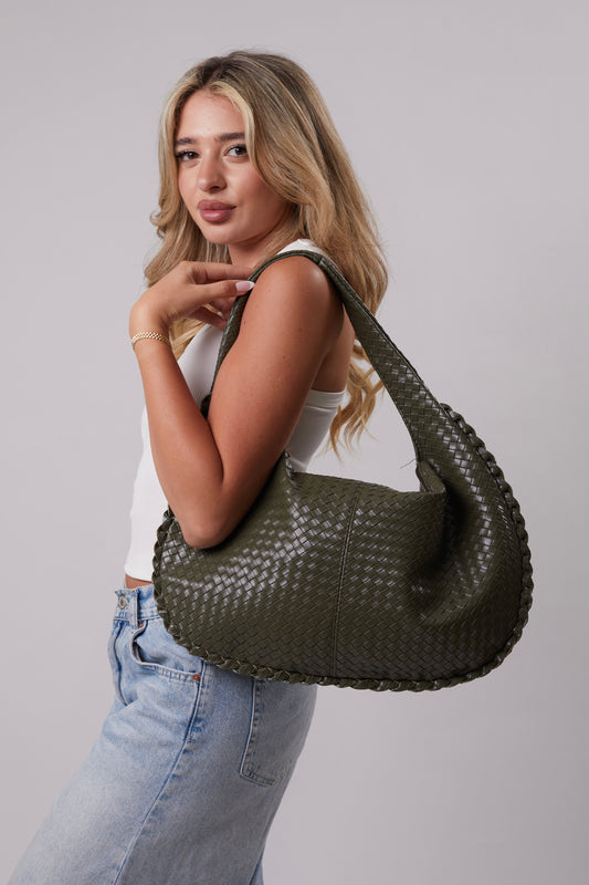 Valentina Bag - Embossed Green