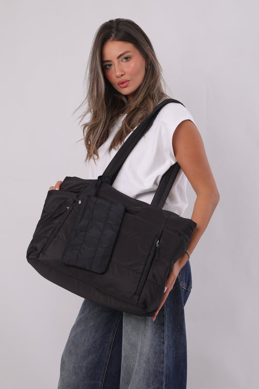 Sila Puffer Bag - Black