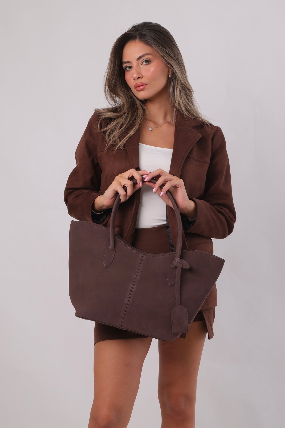 Morgana Bag - Suede Brown