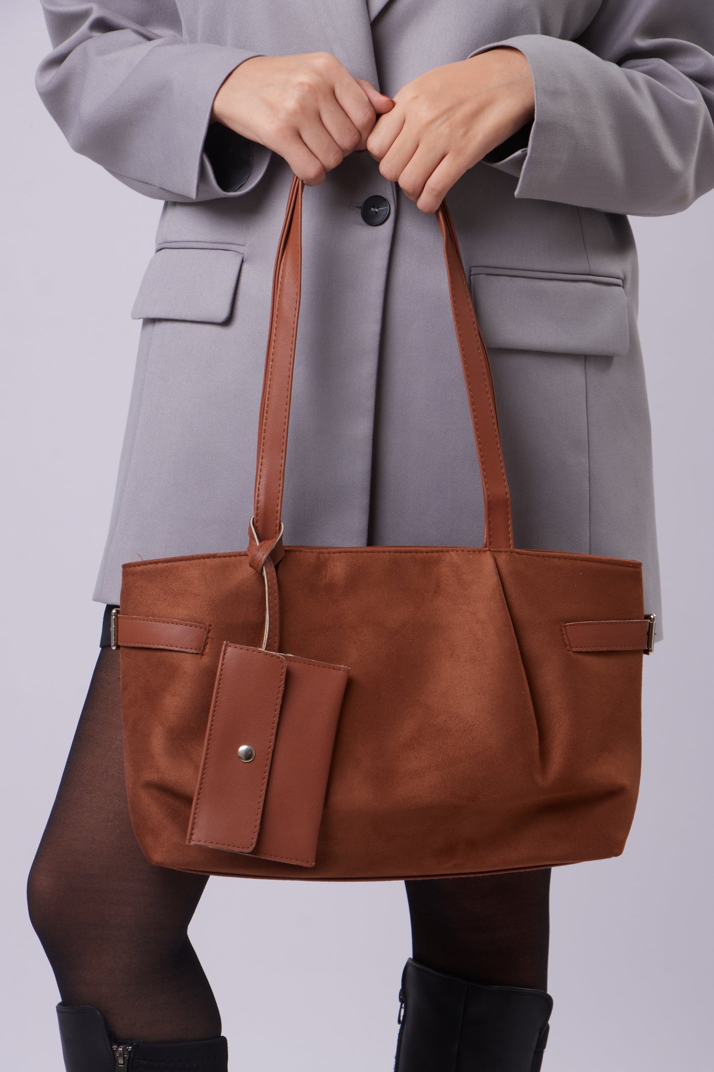 Evie Bag - Suede Havane