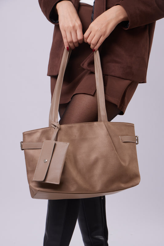 Evie Bag - Suede Beige