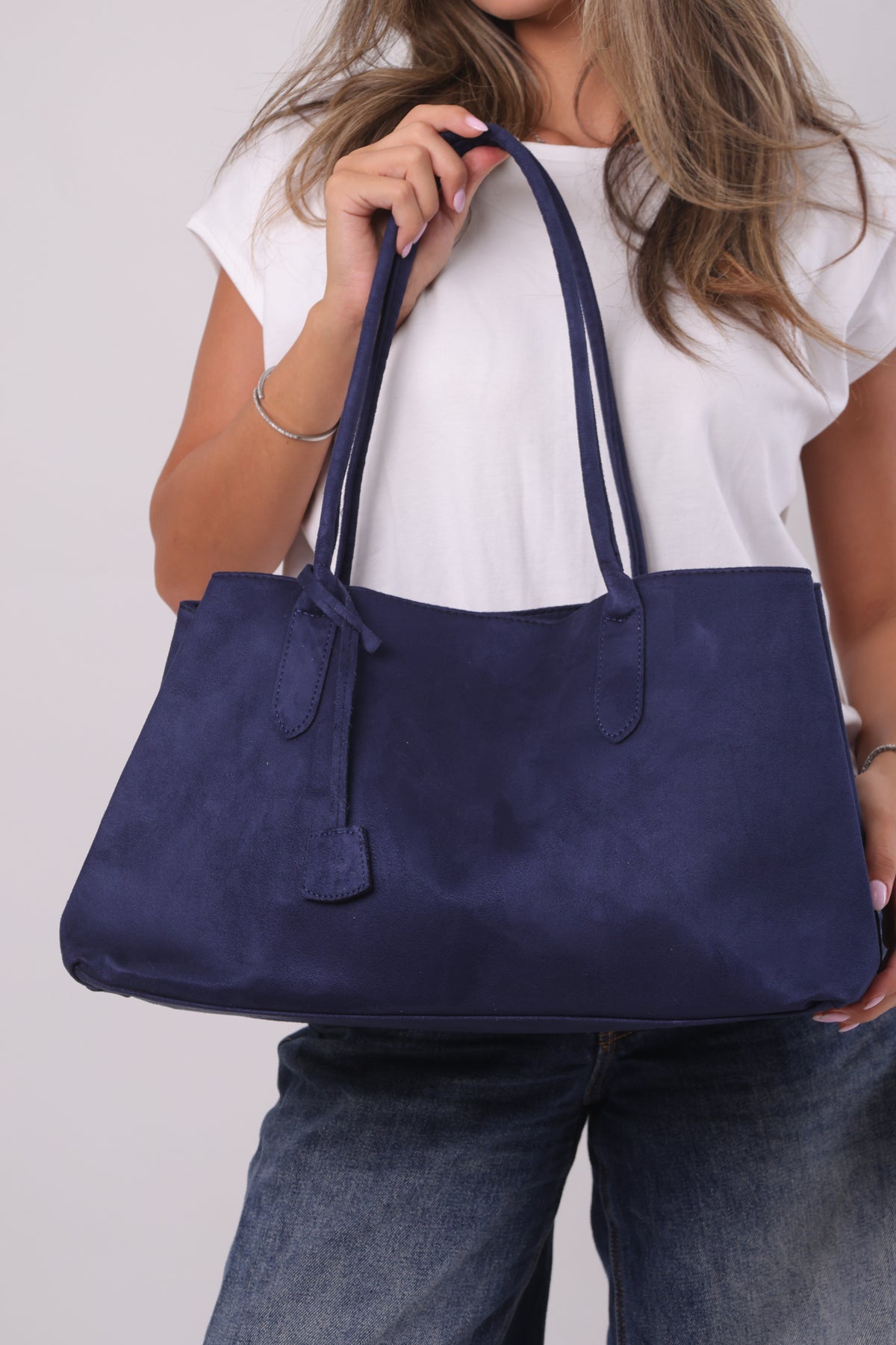 Annabelle Bag - Suede Navy