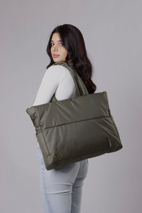 Ora Puffer Bag - Khaki