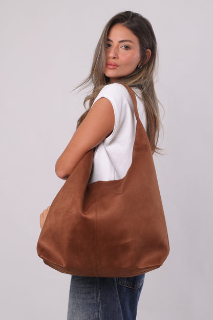 Luna Bag - Suede Havane