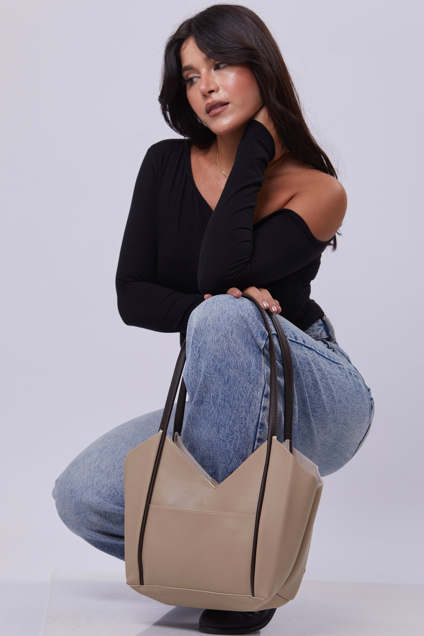 Molly Bag - Beige & Brown