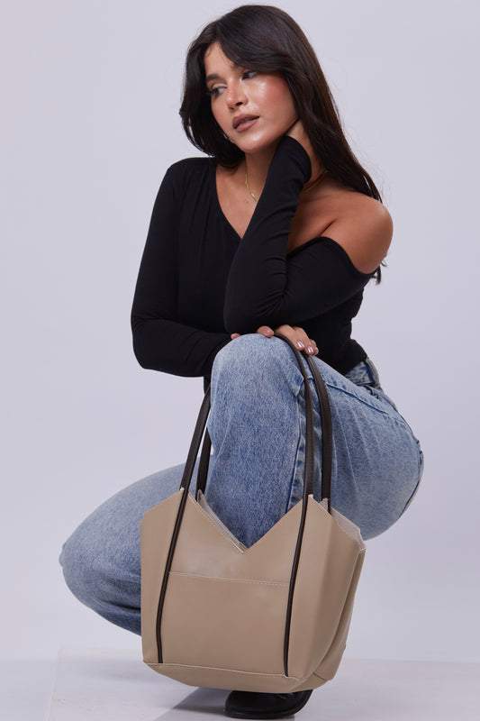 Molly Bag - Beige & Brown
