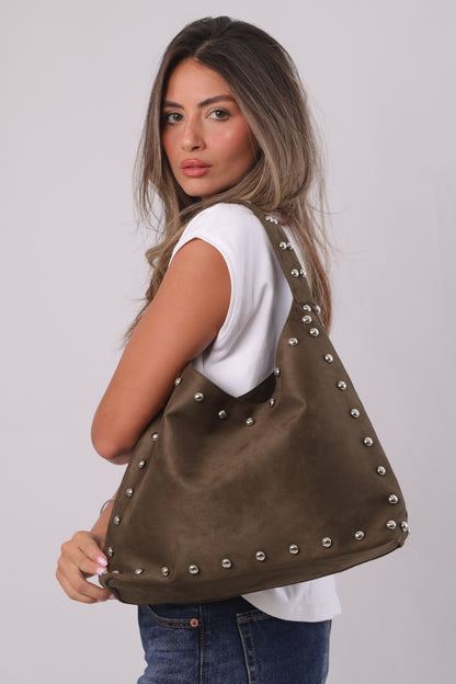 Giselle Bag - Suede Khaki