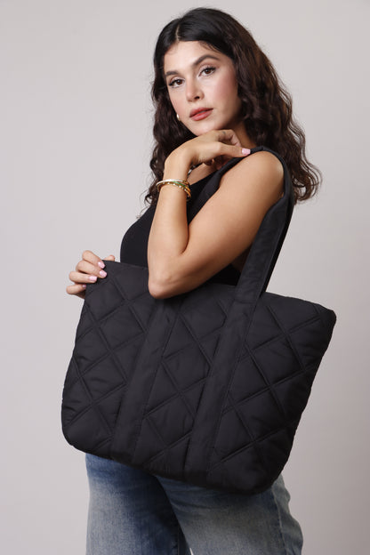 Sienna Puffer Bag - Black