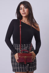 Nara Bag - Plaid Burgundy