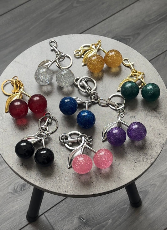 Cherry Bag Charm - Red