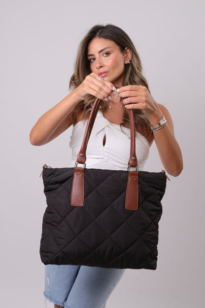 Puffer Bag - Black+Havane