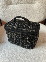 Plaid Cosmetic Bag - Black