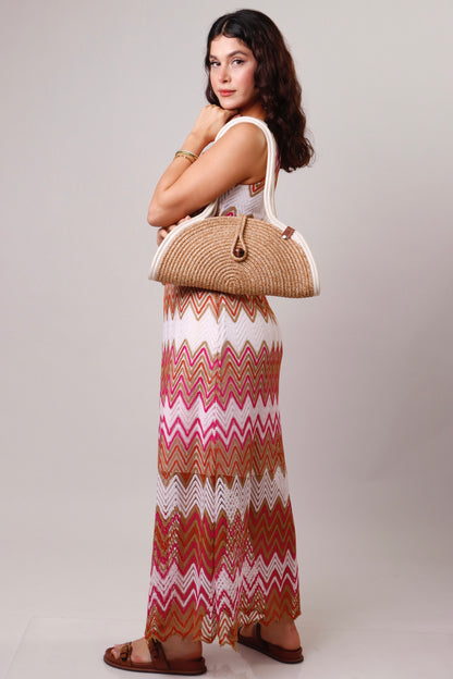Cyrus Bag - Tan&White