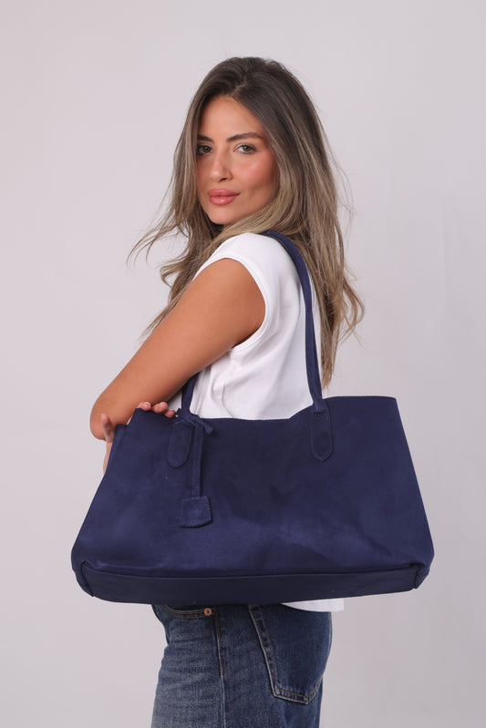 Annabelle Bag - Suede Navy