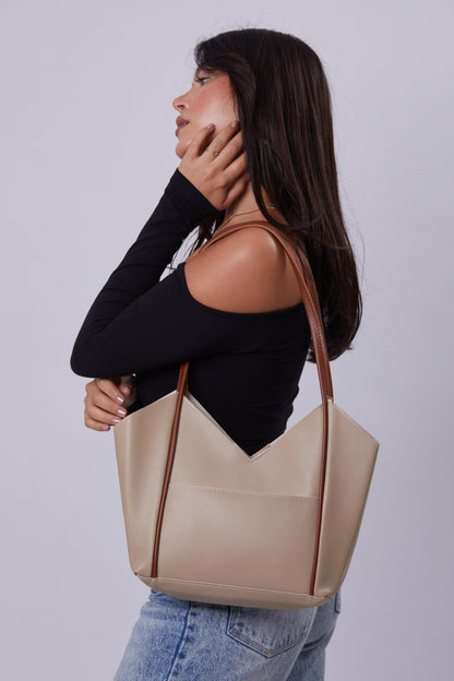 Molly Bag - Beige & Havane