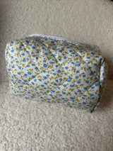 Flowers Cosmetic Pouch - Blue