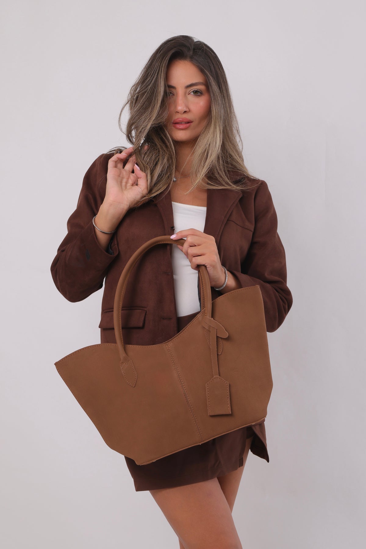 Morgana Bag - Suede Havane