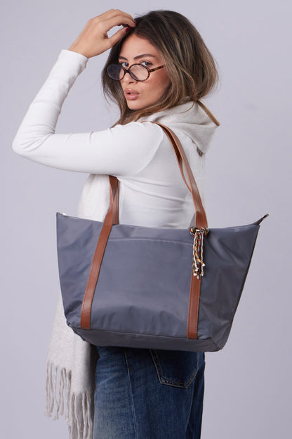 Faith Bag - Gray+Havane