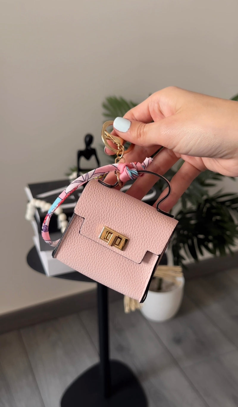Designer Bag Charm - Rose