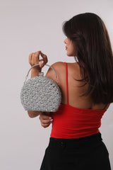Evening Clutch Bag - Silver