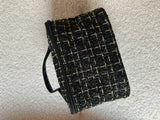 Plaid Cosmetic Bag - Black