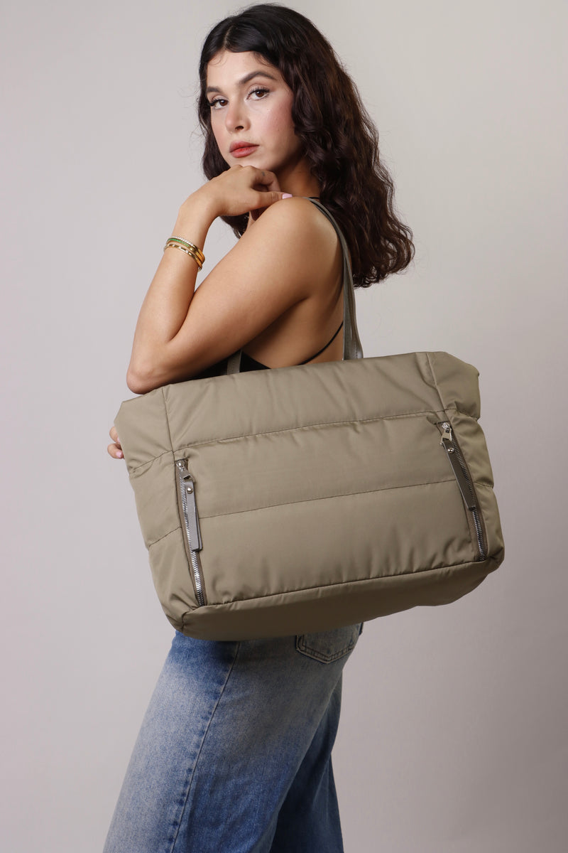 Nova Puffer Bag - Khaki