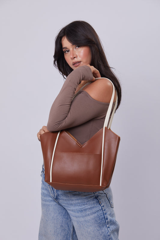 Molly Bag - Havane & Offwhite