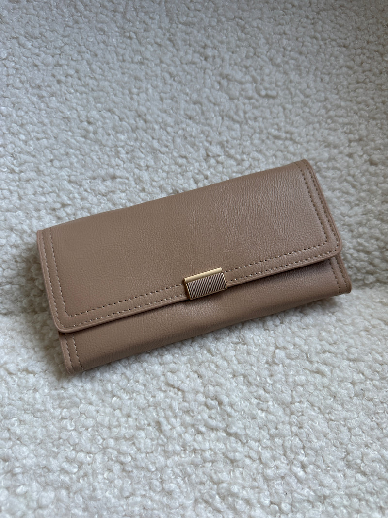 Fold Long Wallet - Beige