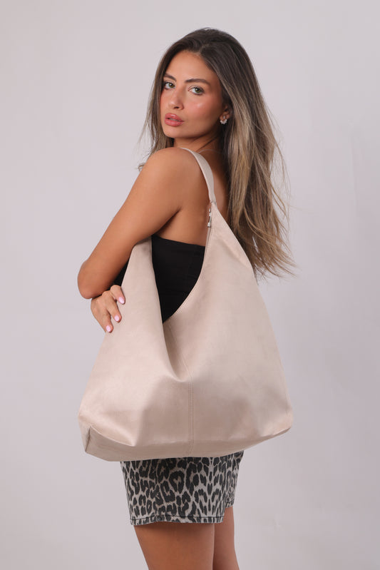 Luna Bag - Suede Beige