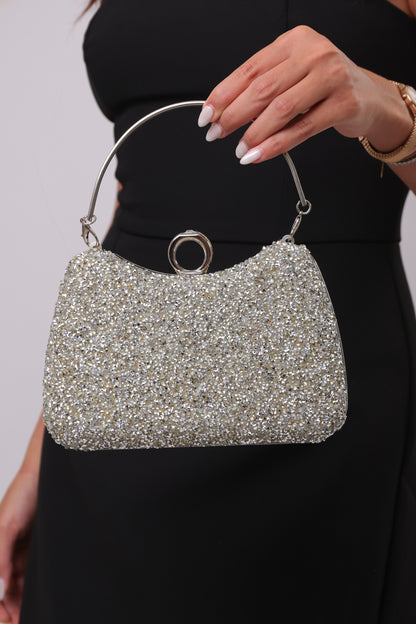 Evening Bag C - Silver & Yellow