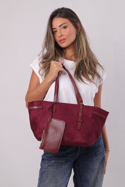 Odilia Bag - Suede Beetroot