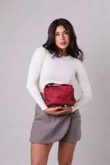 Capsule Bag - Suede Burgundy