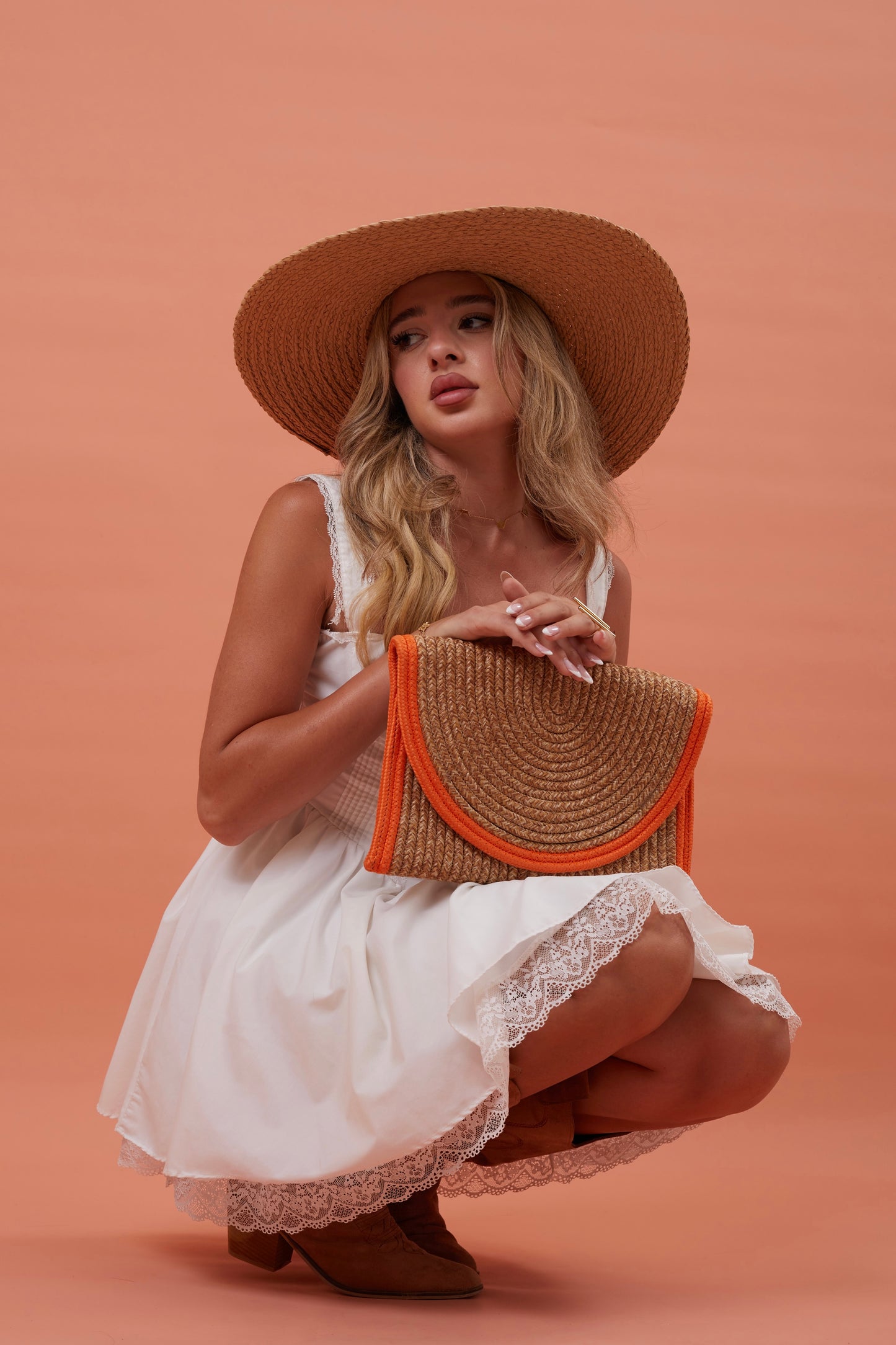 Ivy Clutch - Orange