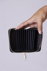 Geometric Small Wallet - Black