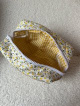 Flowers Cosmetic Pouch - Yellow