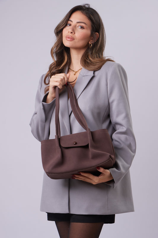 Talia Bag - Suede Brown