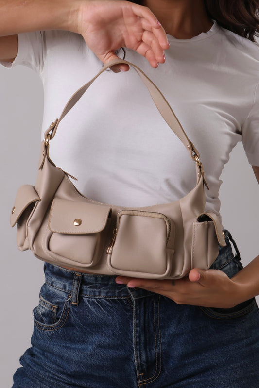 Joana Shoulder Bag - Beige