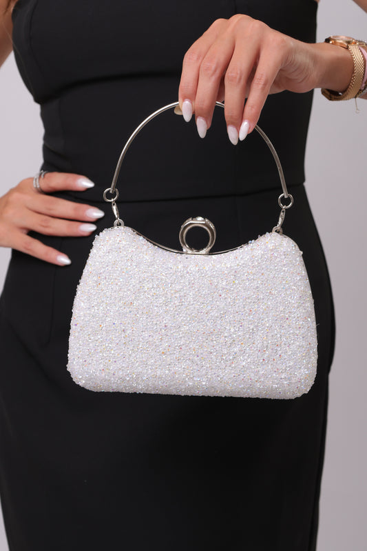 Evening Bag C - Pearly White