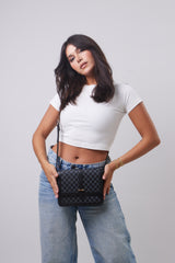 Laura Bag - Patterned Black
