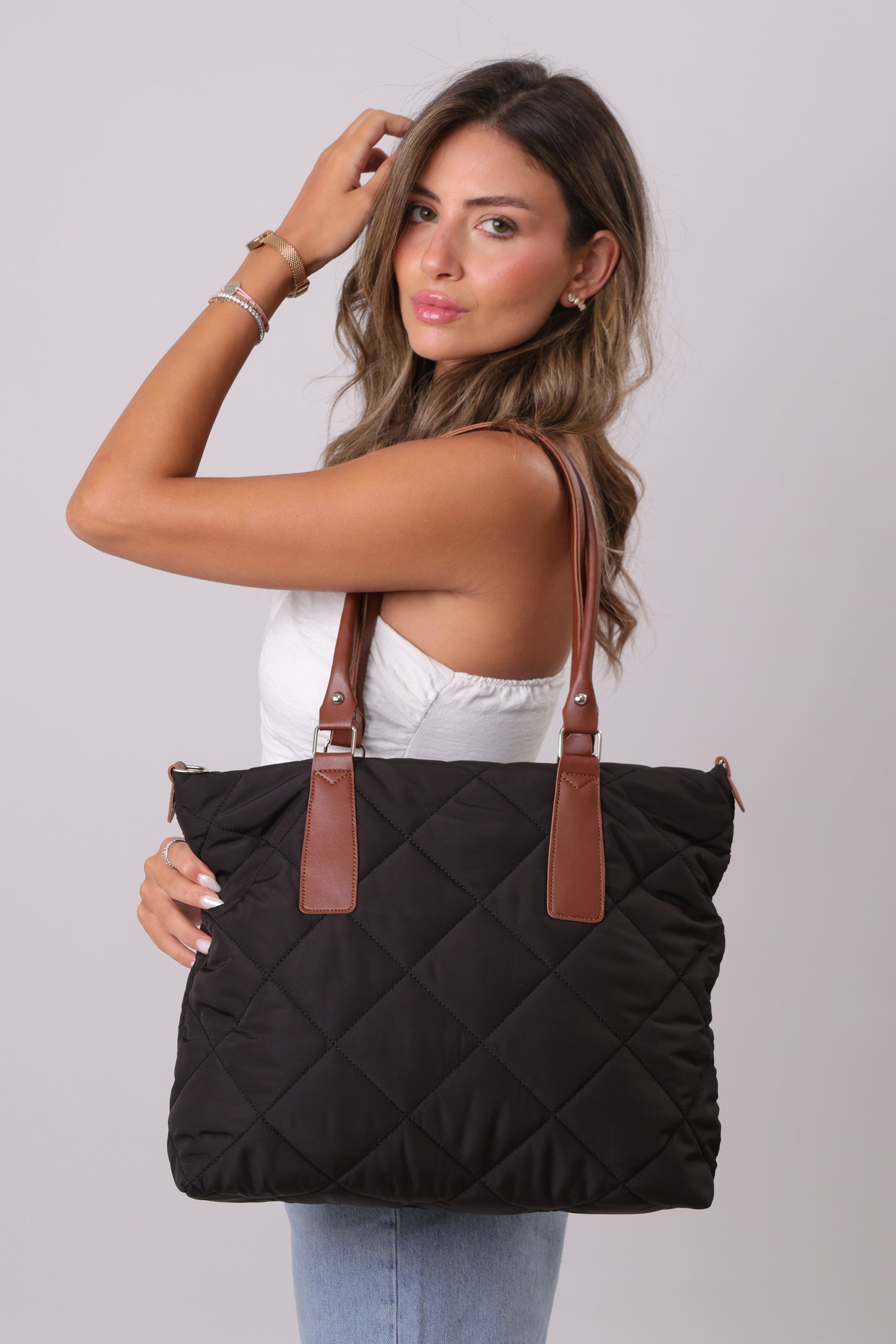 Puffer Bag - Black+Havane