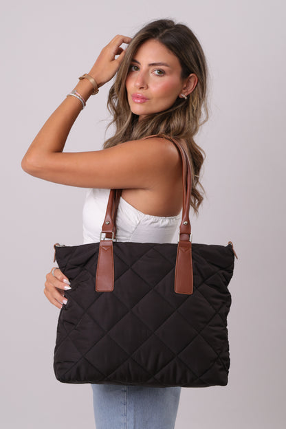 Puffer Bag - Black+Havane
