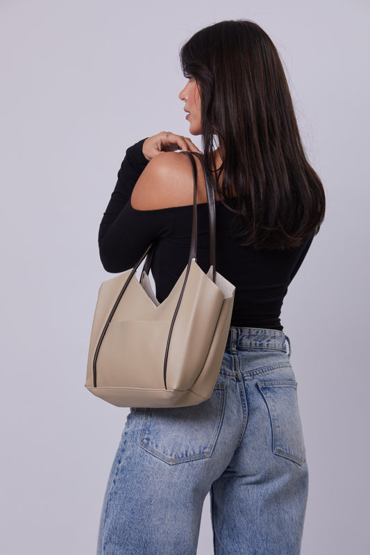 Molly Bag - Beige & Brown