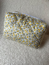 Flowers Cosmetic Pouch - Yellow