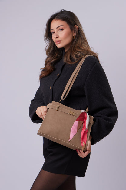 Ava Bag - Suede Beige